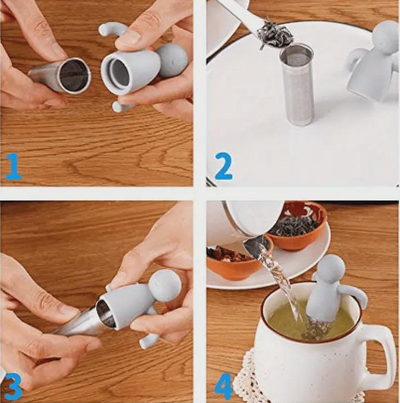 Reusable tea sifter and steeper for brewing loose leaf tea at home